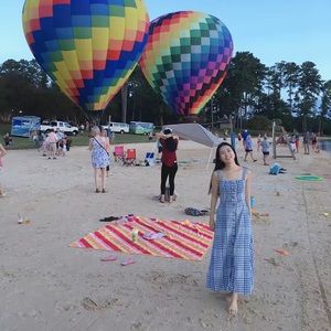 Mango Checked Maxi Dress